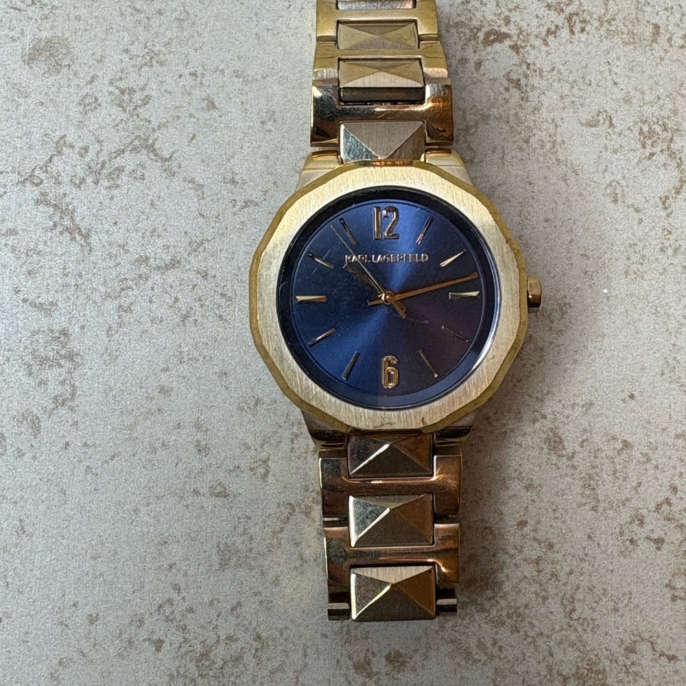 Karl Lagerfeld blue face watch
